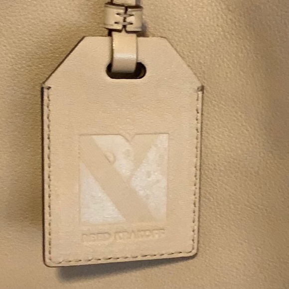 Reed Krakoff Tan Leather Purse- Zippered Compartments- Brass Finish- 18” X 12” - Picture 3 of 15